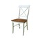 International Concepts Set of Two X-Back Dining Chairs, Hickory/Shell, 2PK C79-613P - alternate 5
